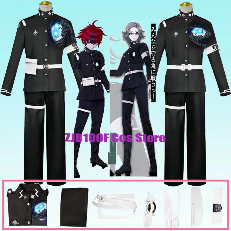 

Sumino Takuya Косплей Аниме Hundred Line Sougetsu Eito Косплей Маскировка Черная Униформа Сумка Наряд Хэллоуин Карнавальный Костюм для Мужчин