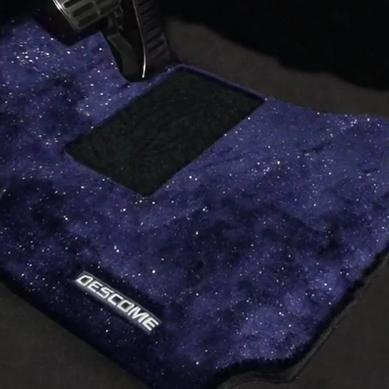 Custom Starry Sky Glitter Car Floor Mats Universal Auto Foot Pads Carpet For Most Car Models