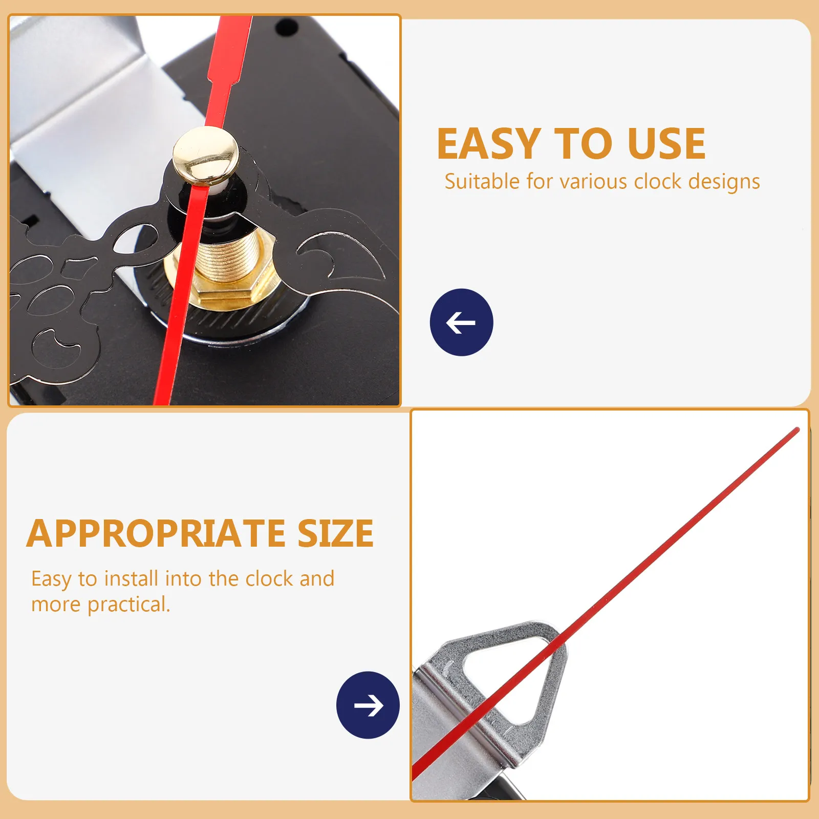 1Set Clock Movement DIY Mechanism Kit Replacement Repair Parts for Wall Clocks High Precision Wall Clock Movement