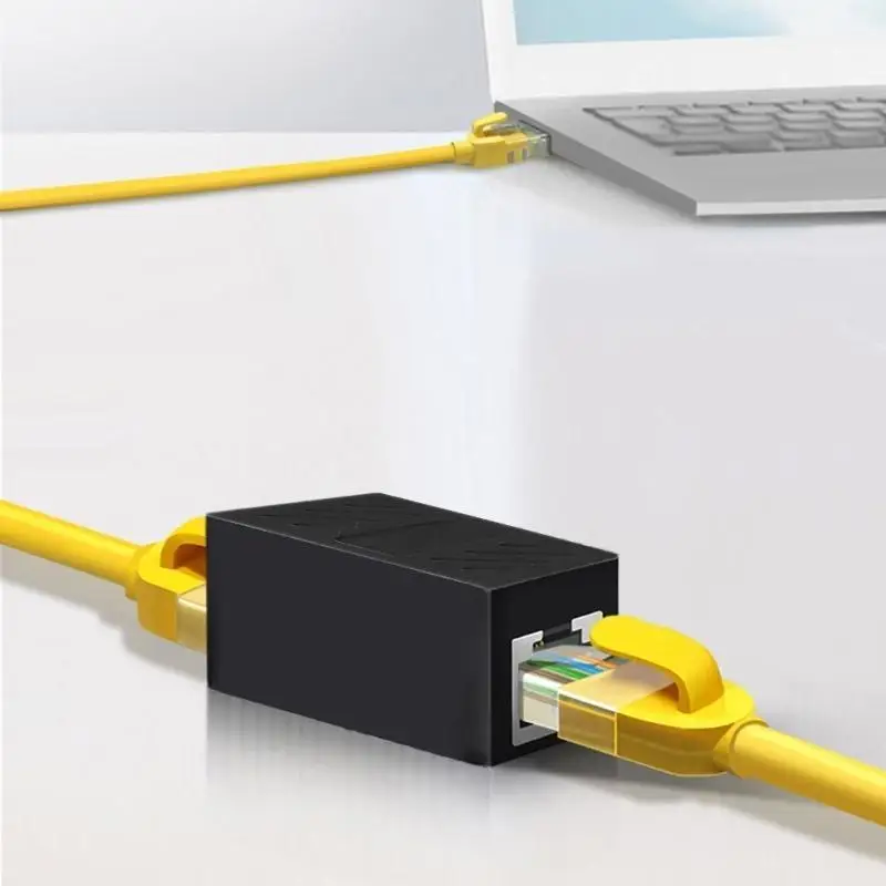 

Y1UB Female to Female LAN Connector Adapter Coupler Extender RJ45 Ethernet Cable Extension Converter