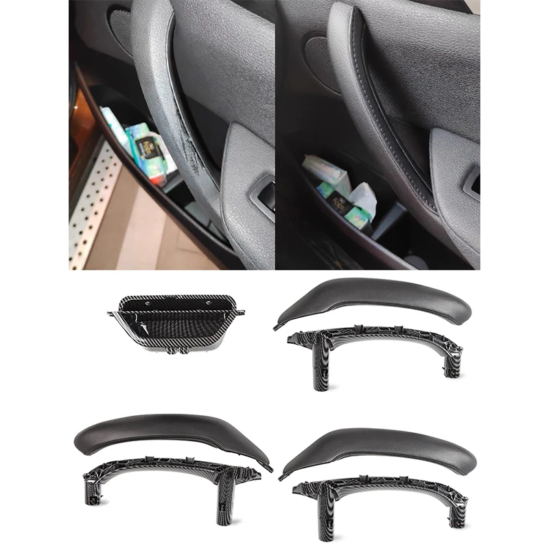 LHD RHD  F25 F26 Full Set Car Interior Door Pull Handle Leather Cover Set Assembly Replacement For BMW X3 X4 F25 F26 2010-2016
