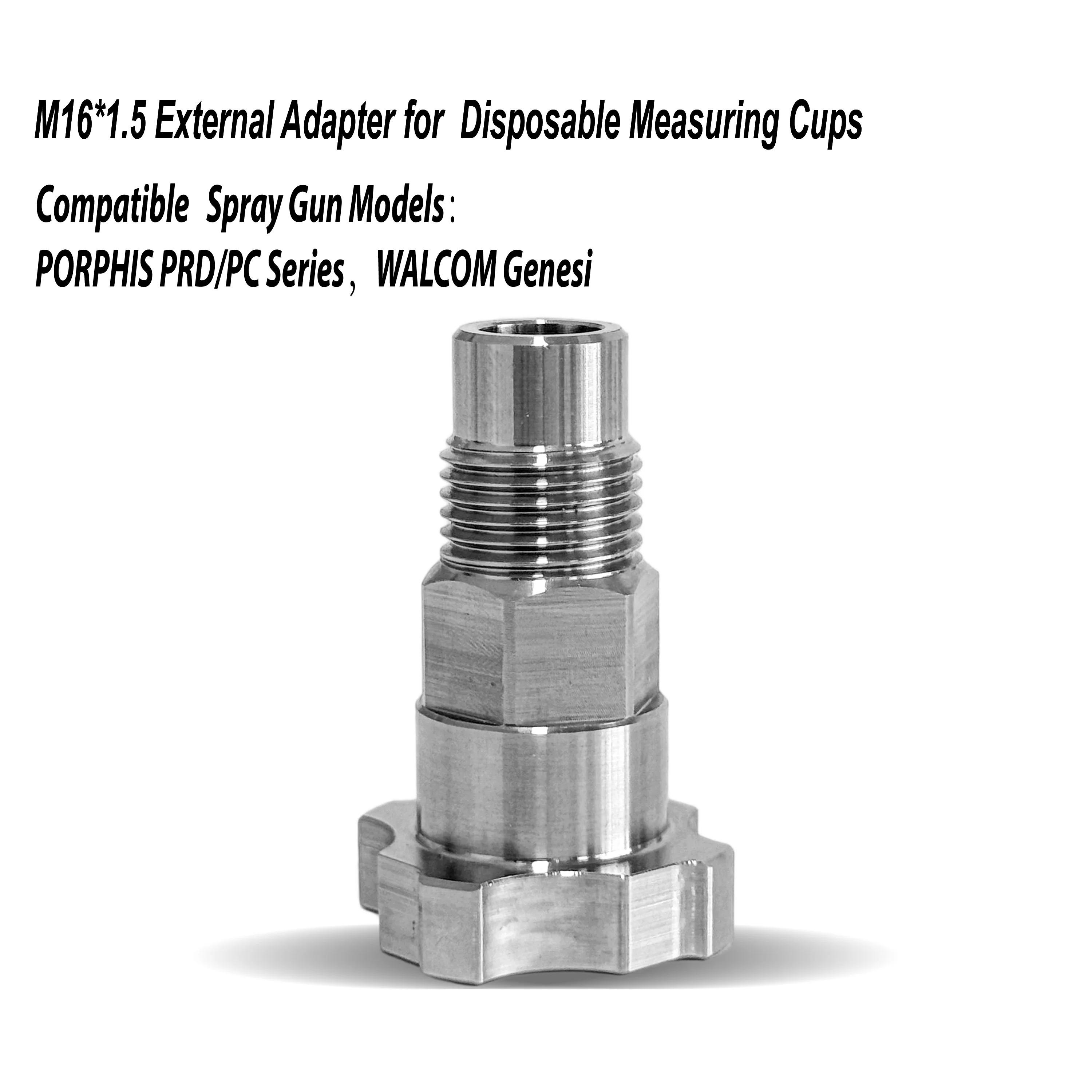 Paint Spray Gun Cup Adapter, Compatible with Various Spray Gun Models Aluminum Alloy Material Disposable Spray Gun Pot Connector