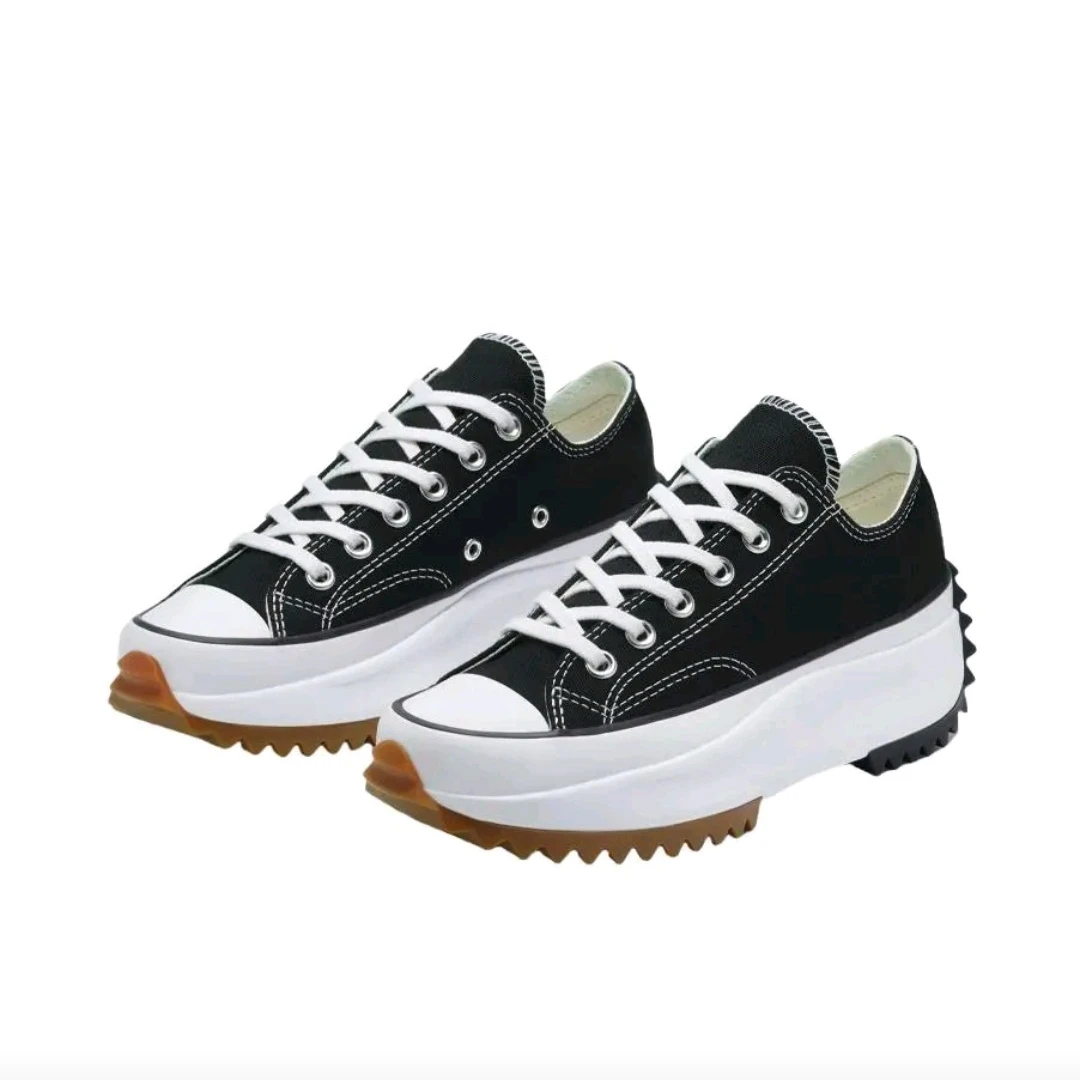 

Converse Run Star Hike Men's and Women's Skateboarding Shoes, Wear Resistant, Height Increasing Sneakers, Black/White