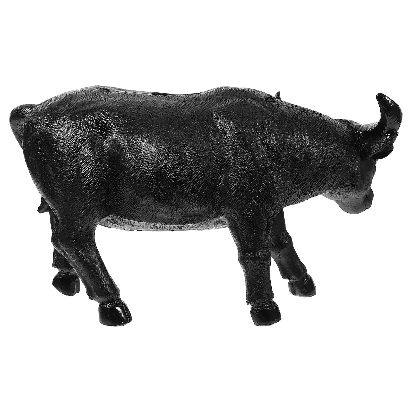 

1Pcs Resin Buffalo Money Storage Jar Durable Buffalo Saving Pot Large Capacity Coin Bank for Kids Children Creative Birthday