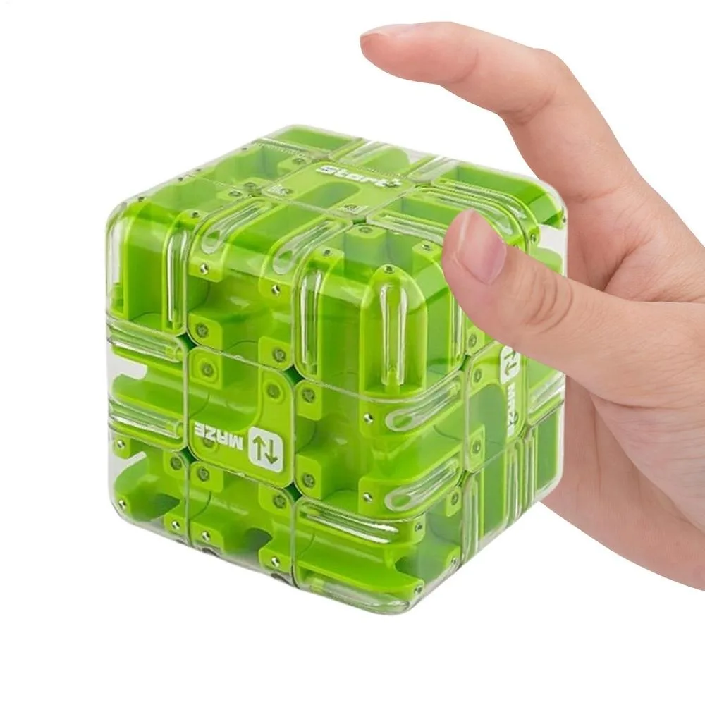 

3D Puzzle Ball Maze Stress Resistant with Steel Ball Intelligence Cube Magic Educational Clear Shell Fingertip Puzzle Gift