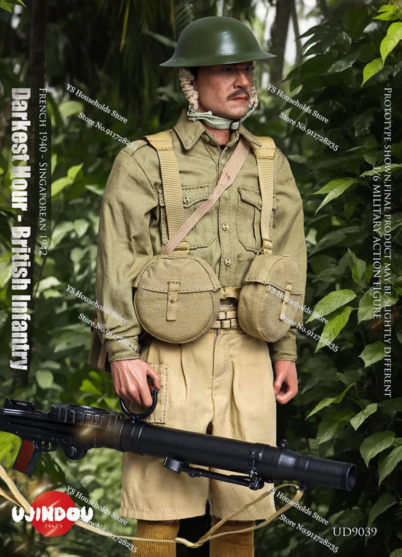 UJINDOU UD9039 1/6 WWII British Infantry Man Soldier French 1940 -Signaporean 1942 Historical 12