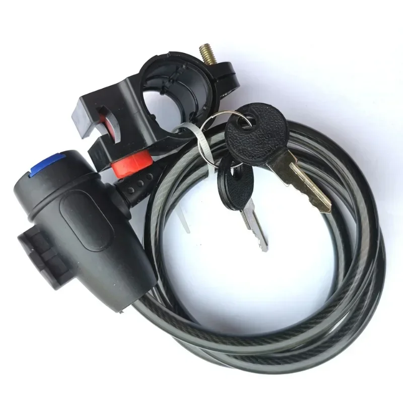 Universal Anti-Theft Steel Coil Cable Motorcycle Lock Bicycle Lock with Key