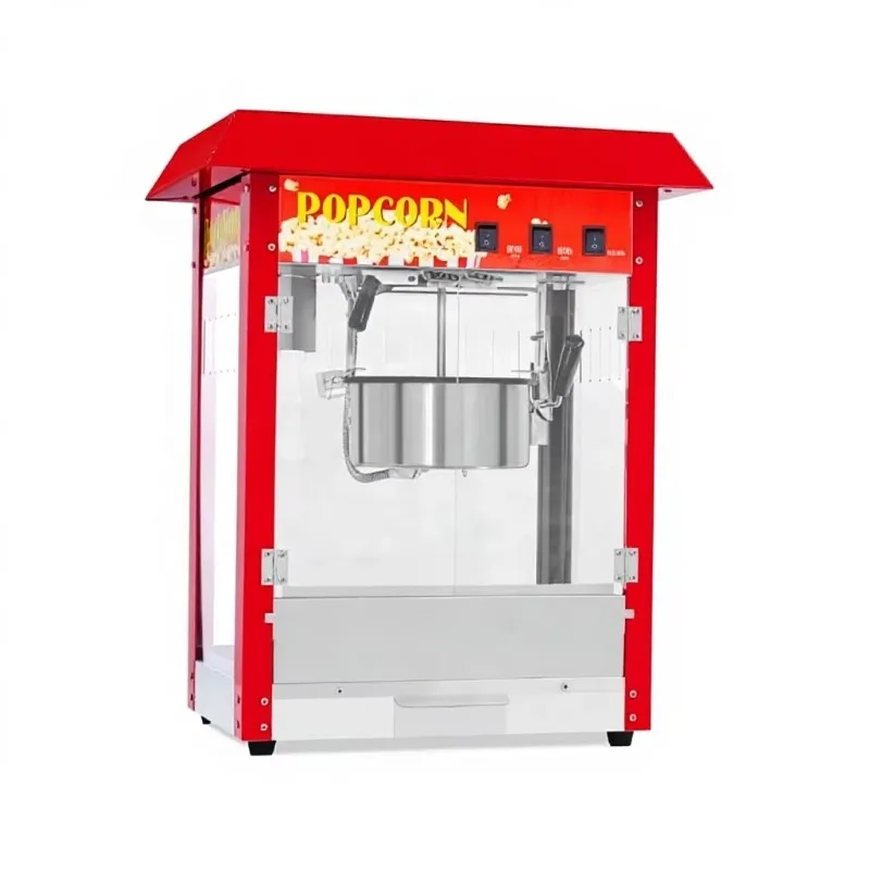 Tabletop Popcorn Popper Custom Black 2.5oz Portable Home Popcorn Making Equipment