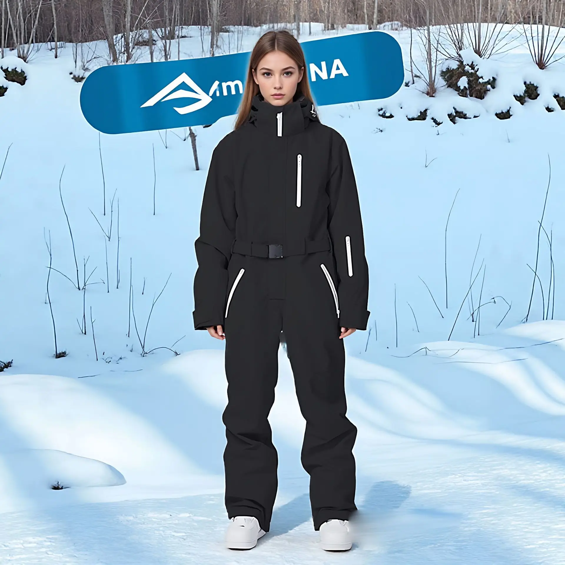 شتاء جديد أجنحة التزلج وتتسابق الملابس زوجين النساء الدافئة التزلج رياضية في الهواء الطلق مقاوم للماء الثلوج بذلة يندبروف على الجليد