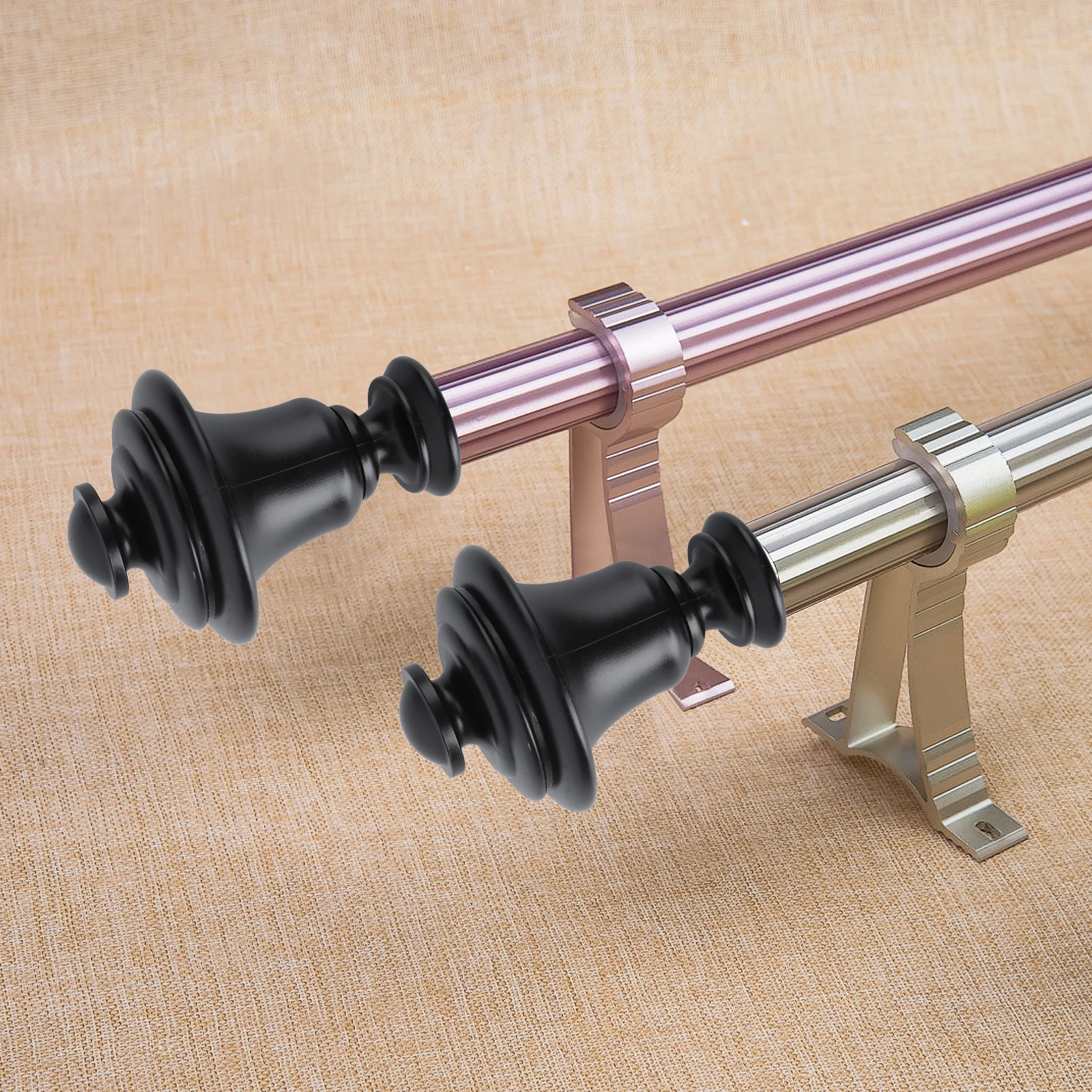 

2 PCS for Roman Pole Head Curtain Rods Accessories Delicate Curtains Abs Decors