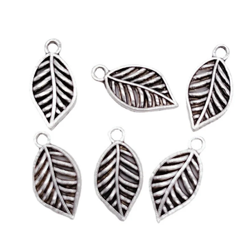 Factory Direct Sales 100Pieces diy Ornament Antique20mmHollow Leaves Pendant Necklace Clothing Decoration Pendant