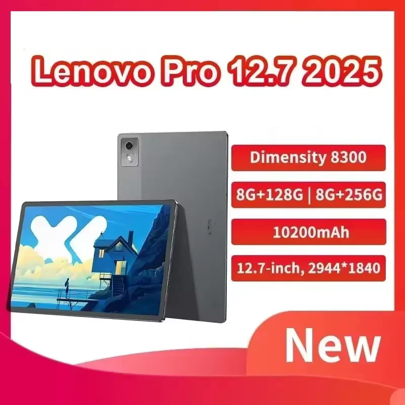 레노버 샤오신 패드 프로 12.7 2025 태블릿, MTK 디멘시티 8300, 128GB, 256GB, GPS 144Hz, 10200mAh, 45W 충전, 와이파이 탭 PC, 정품 신제품 