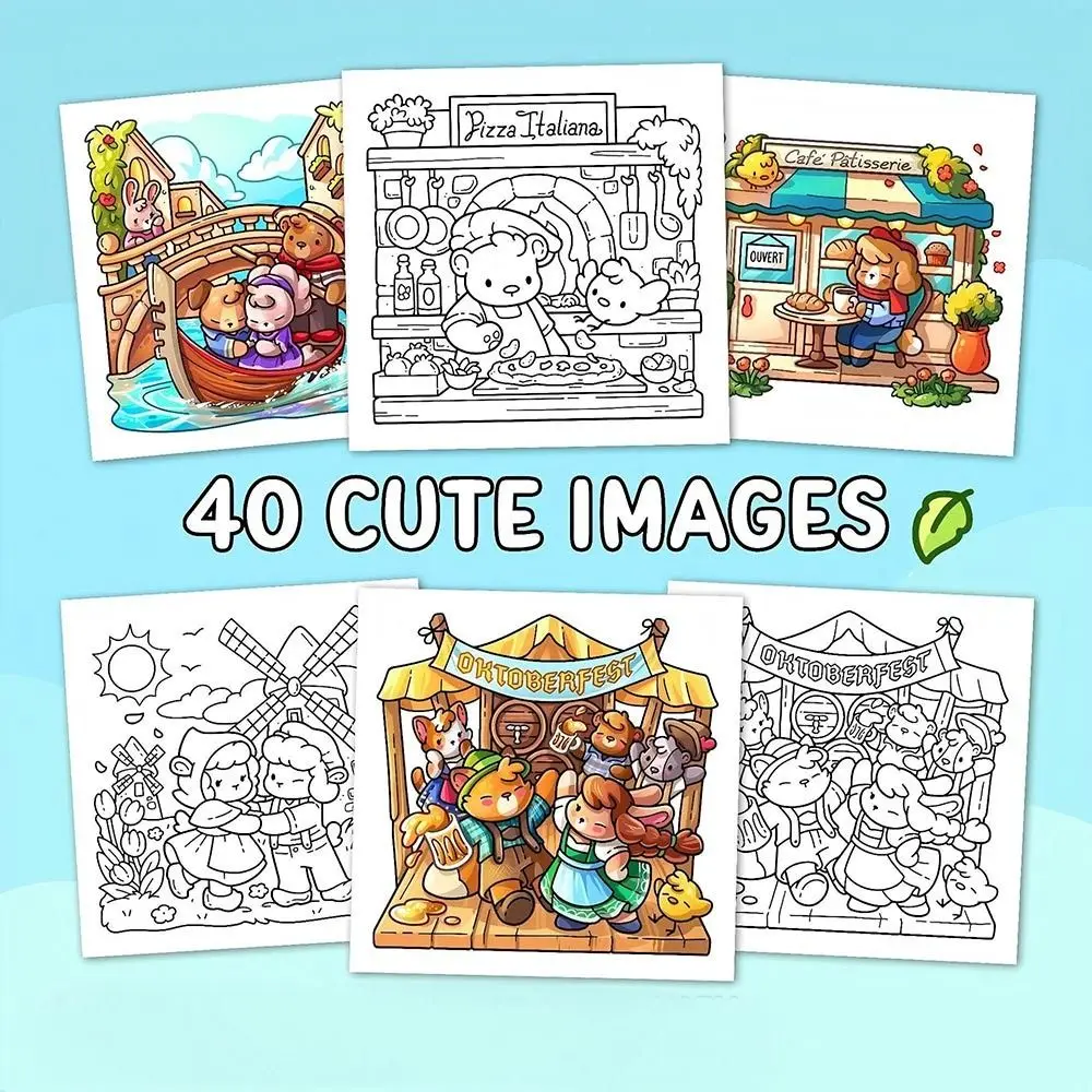 كتاب تلوين كرتوني لتخفيف التوتر، كتاب رسم جرافيتي تعليمي، هدية رسم مونتيسوري للبالغين والمراهقين #2