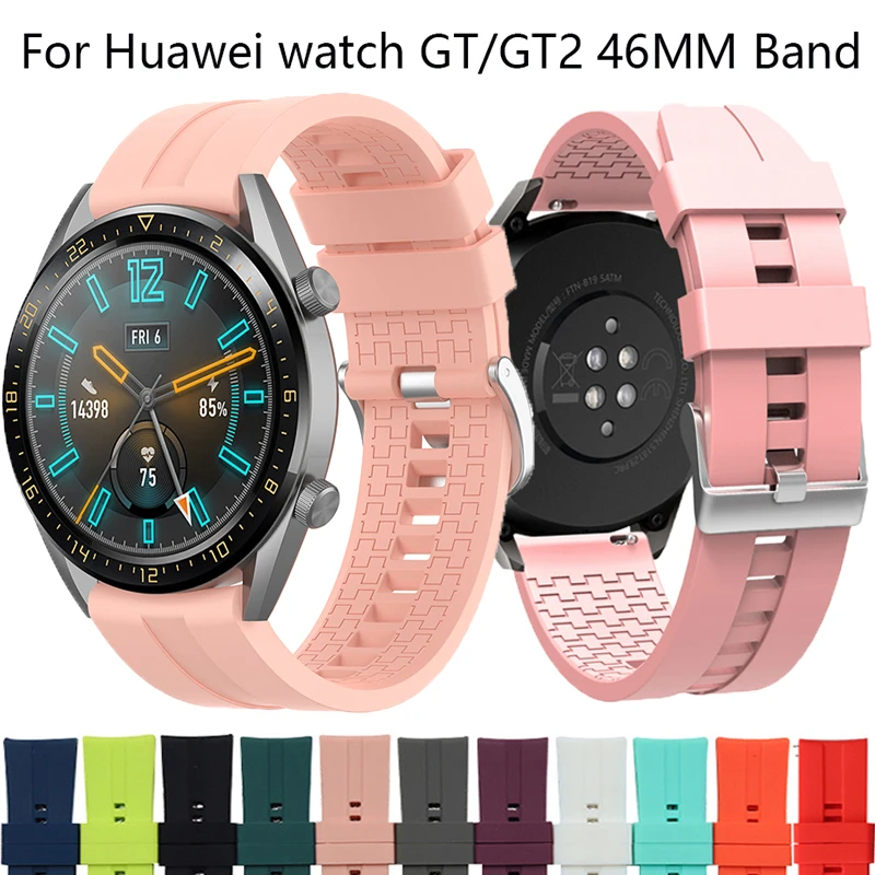 Silicone Strap for Huawei Watch GT2 2e Pro 46mm Samsung Galaxy Watch3 46mm Gear S3 Frontier watchband Amazfit GTR 47mm 22mm Band