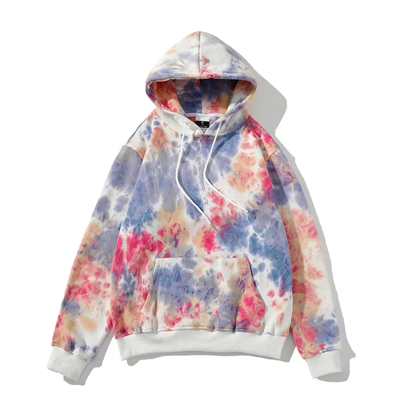 Streetwear Tie-dye Cotton Hoodies Women Spring Autumn Sweatshirts Designer Hoodies Y2k Pulls Men Long Sleeves Women Clothing