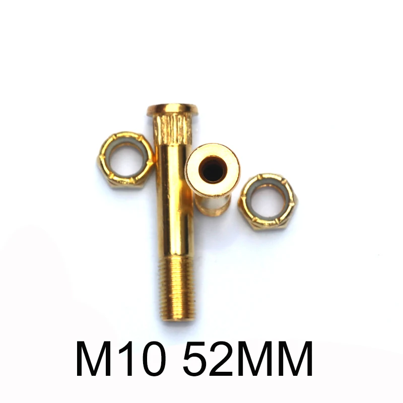 2pcs 52mm Hollow skateboard truck kingpin with M10 screws Skateboard Longboard truck Pillar piercing