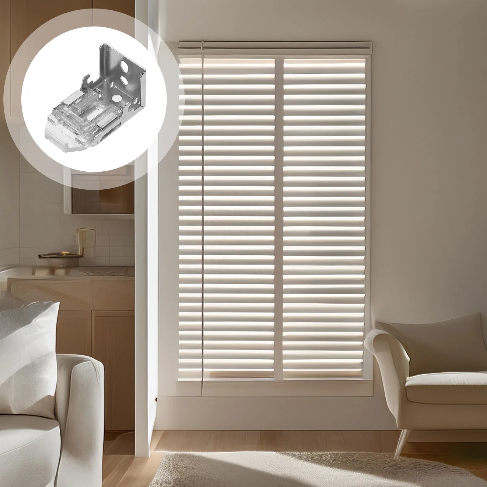 Aluminum Plastic Blind Brackets for Cellular Pleated Mini Blinds Easy Installation Stable Support Window Blind Fittings