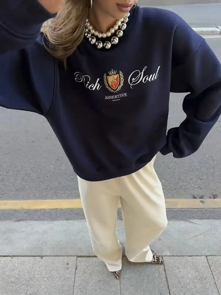 

CGC Korean Fashion Women Sweatshirts Autumn Winter Thicken Pullovers 2025 New Casual Printing Hoodies Female y2k Clothes Tops