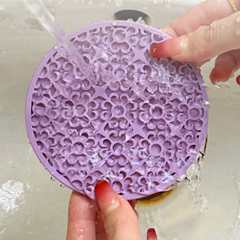 Thickened Retro Placemat Silicone Coaster Slip Insulation Drink Tabletop Cup Mat Home Decoration Kitchen Desktop Protection Pad