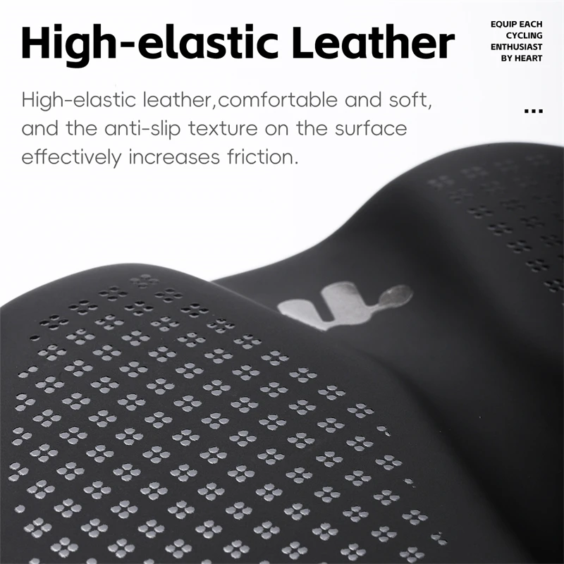 WEST BIKING Bicycle Saddle Hollow Breathabl Shockproof Cycling Seat PU Non-Slip Leather Cushion UrltraLight MTB Road Bike Saddle