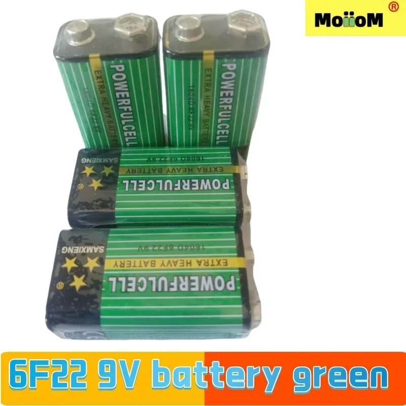 

2024 Block Green Battery 9V Smoke Alarm Multimeter Battery 6F22 Stacked Toy Car Children's Remote Control Microphone Universal