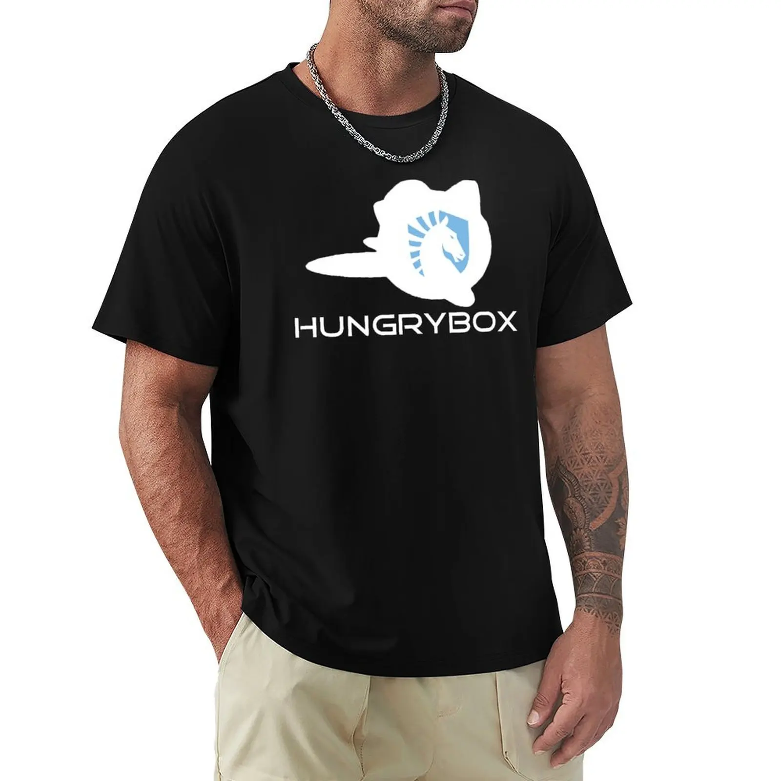 

Liquid Hungrybox Fan Shirt T-Shirt cotton graphic tees Anime t-shirt T-shirt men