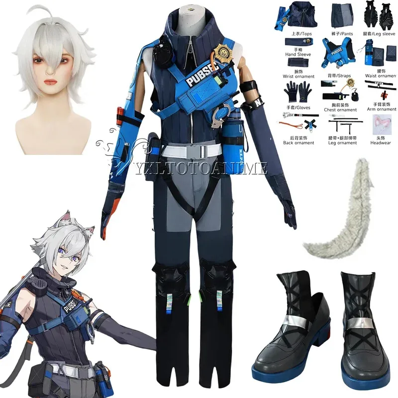 

Seth Lowell Cosplay Costume Game Zenless Zone Zero Cosplay DokiDoki-R Men Costume Seth Lowell Ears Cosplay Plus Size
