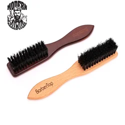 Barber Wood Handle Hairdressing Soft Hair Cleaning Brush Men Shaving Comb Barber Anti-knots Moustache Brush Styling Tools