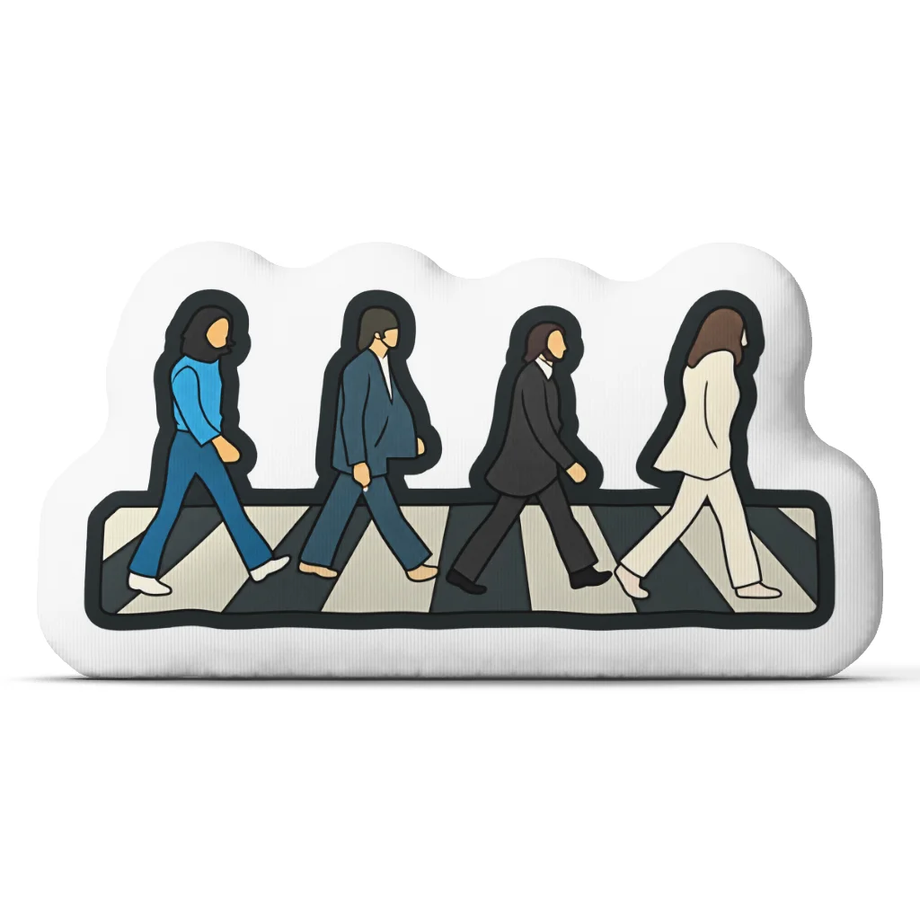 The Beatles Abbey Road Shaped Pillow Cushion Album Cover Throw Pillow Rock Band Music Fan Gift Classic British Home Decor