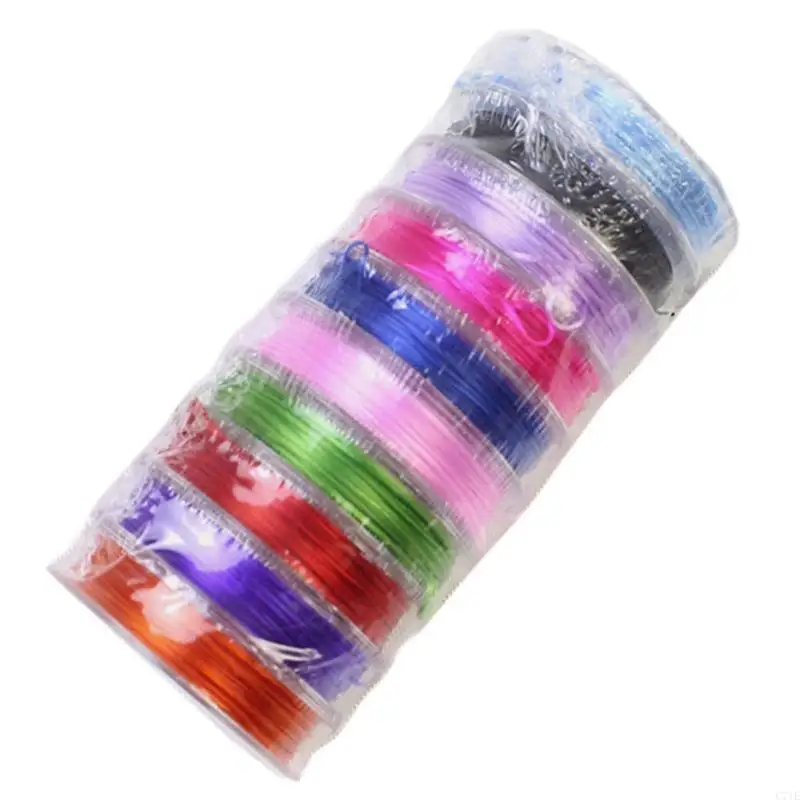 

10 рулонов, 150 м, хрустальная нить 0,8 мм, нить ручной работы, эластичная веревка, эластичный браслет, шнур из бисера для