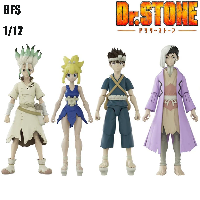 

In Stock BFS 1/18 Dr.STONE Vol.1 Ishigami Senkuu Amber Asagiri Gen Chrome PVC Anime Action Figures Model Collection Toy