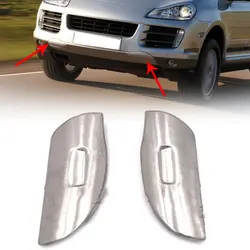 Alloggiamento del guscio di trazione del cappuccio del gancio di traino del paraurti anteriore dell'auto in acciaio inossidabile per Porsche Cayenne 2007 2008 2009 2010