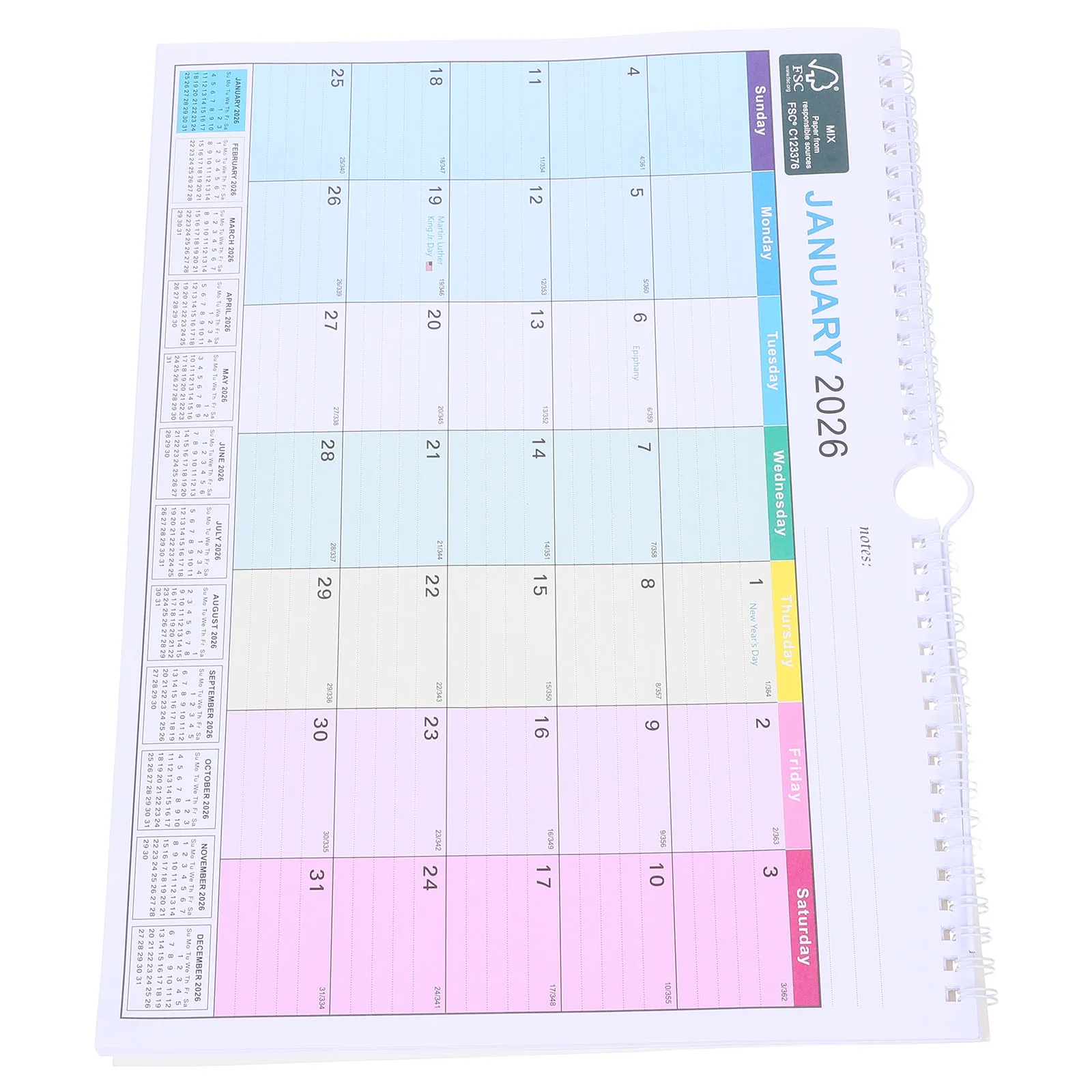 

Wall Calendar for Organizing 2027 Large Format Monthly Planner January 2026 to June 2027 Ideal for Home Office Family Use