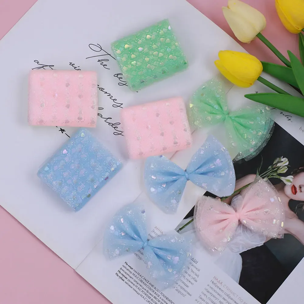 

Лента из фатина 6 см, 5 ярдов, с иллюзорным узором в виде сердец, для рукоделия, украшения волос, выпечки, упаковки подарков, принтованная, сетчатая ткань, материалы для творчества