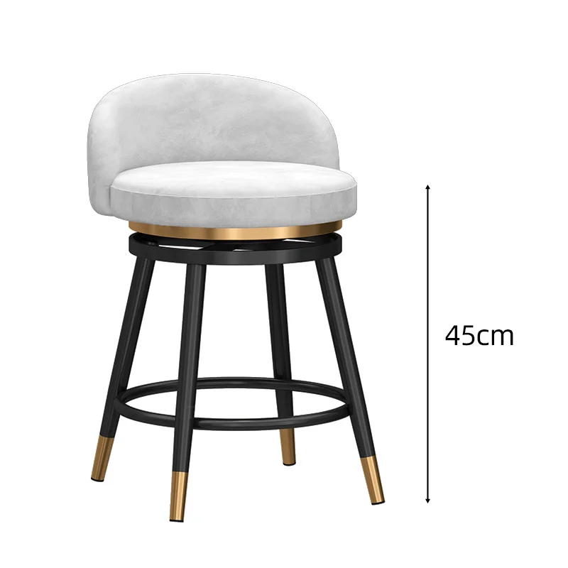 Dressing Table Stool Rotating Backrest Bedroom Girl Luxury Minimalist Desk Modern Nail Makeup Chair Furniture Living Room 화장대 스툴 image 6