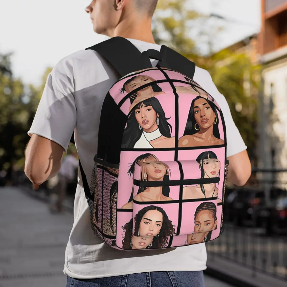 Katseye Kpop Beautiful Chaos Backpack Daypack Large Capacity Boys Girls BookBag School Bag Shoulder Bags for Men Women