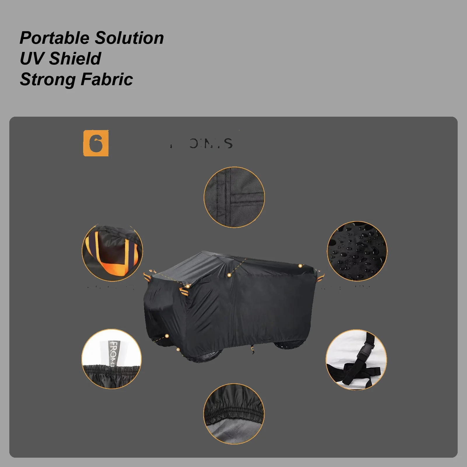 ATV Cover All Weather Tarp Waterproof ATV Cover For Rainy Weather Summer Sun Exposure Winter Road Trips Dusty Environments Daily