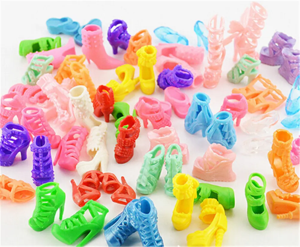 10xHandmade Dress Doll Clothes + 10xShoes High Heels For Doll Kid Toy view 5
