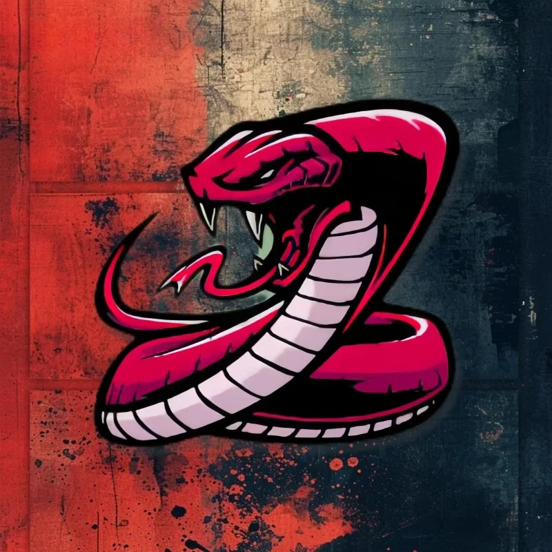 1PC Fangs Cobra Waterproof Vinyl Sticker, Decals for Car Front Windshield Rear Bumper Electric Scooter Motorbike Helmet Decor