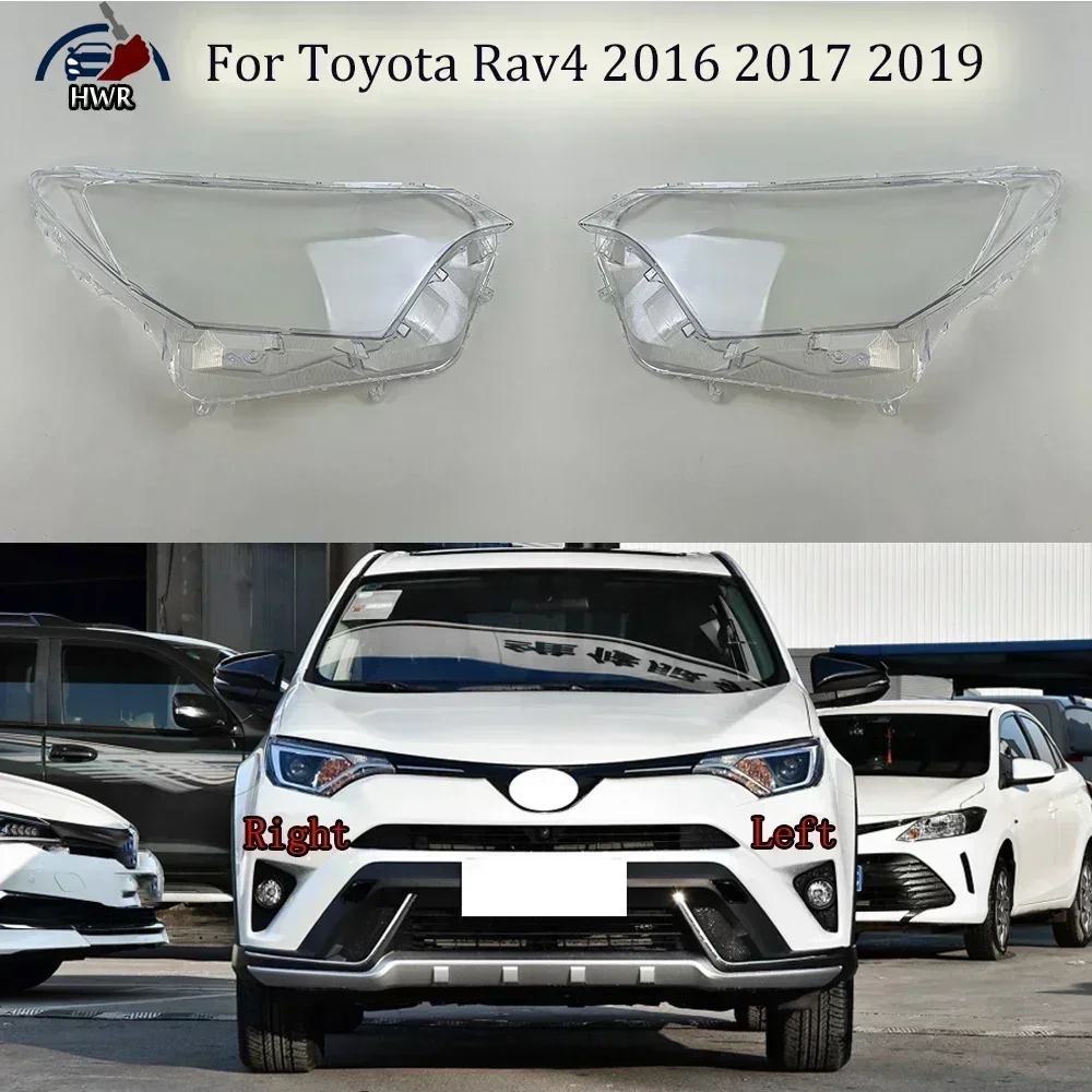 

Auto Light Caps Car Headlamp Cover Transparent Lampshade Headlight Shell Replace Original Lens For Toyota Rav4 2016 2017 2019