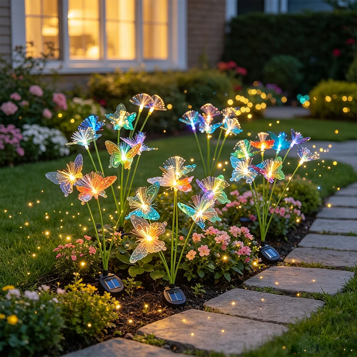 Lampu Lanskap Serat Optik Kupu - Solar Path Light ulasan dan harga