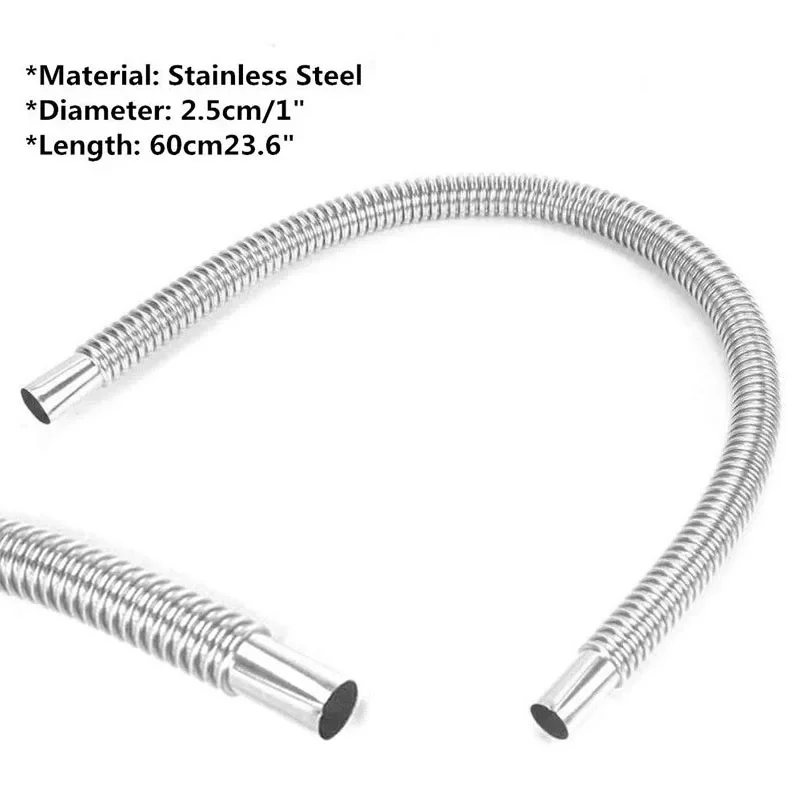 

Auto Exhaust Pipe Parts Replacement Silver Stainless Steel Tank Tube 60CM Accessory Air Car Diesel High quality