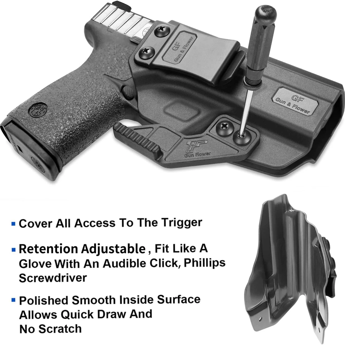 Imagem -03 - Coldre Iwb da S&w Coldre de Polímero com Garra para Transporte Oculto da S&w Sd9 ve e Sd40 ve