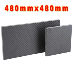 3K Carbon Fiber Sheet 480mmx480mm High Strength Carbon Panel Plate Real CFRP for RC Car Trx4 and Fpv