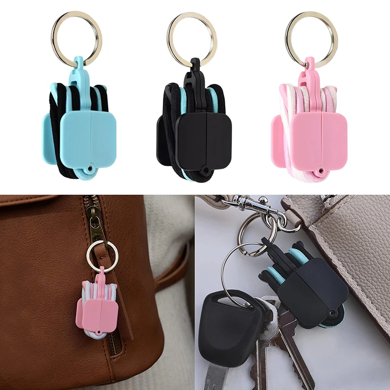 

Portable Hair Tie Holder Keychain Stylish Hair Tie Organizer Can Hang Hair Tie Storage Rack Pendant Girls Gift3