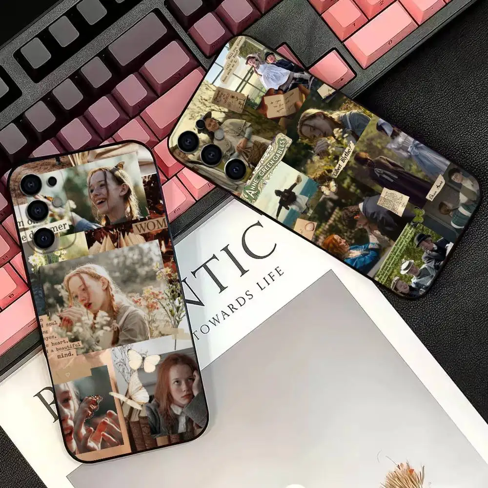 A-Anne with A-an E Phone Case Black Silicone Soft For Samsung S25,S24,S21,S22,S23,S30,Ultra,S20,Plus,Fe,Lite