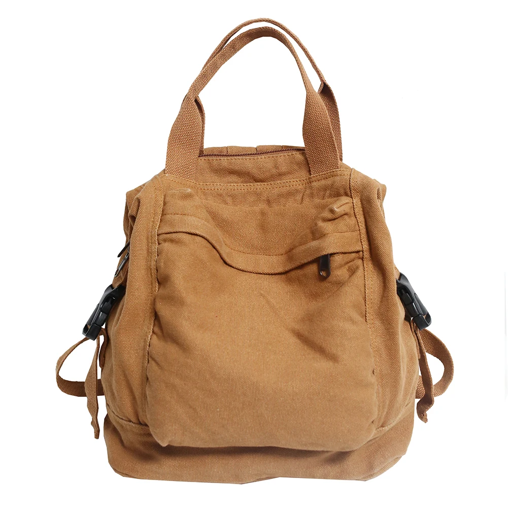 

Холщовый рюкзак, однотонная школьная сумка для поездок на работу, студенческий рюкзак, эстетический рюкзак в стиле хиппи Y2K для женщин и девочек