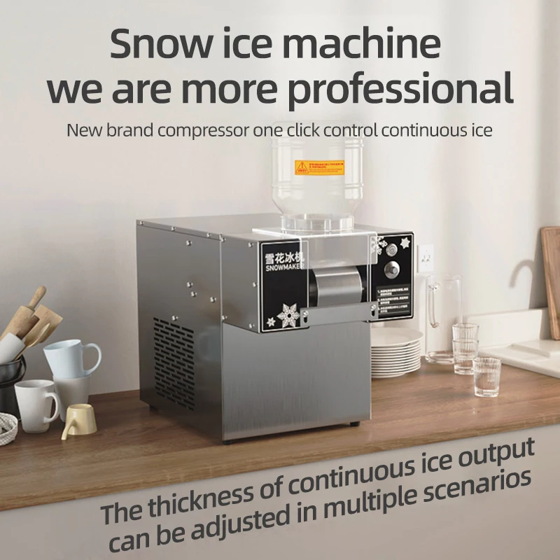 Snowflake Ice Cream Machine Commercial Ice Cream Continuous Ice Cream Machine Milk Shaved Ice Korean Ice Whisker Machine