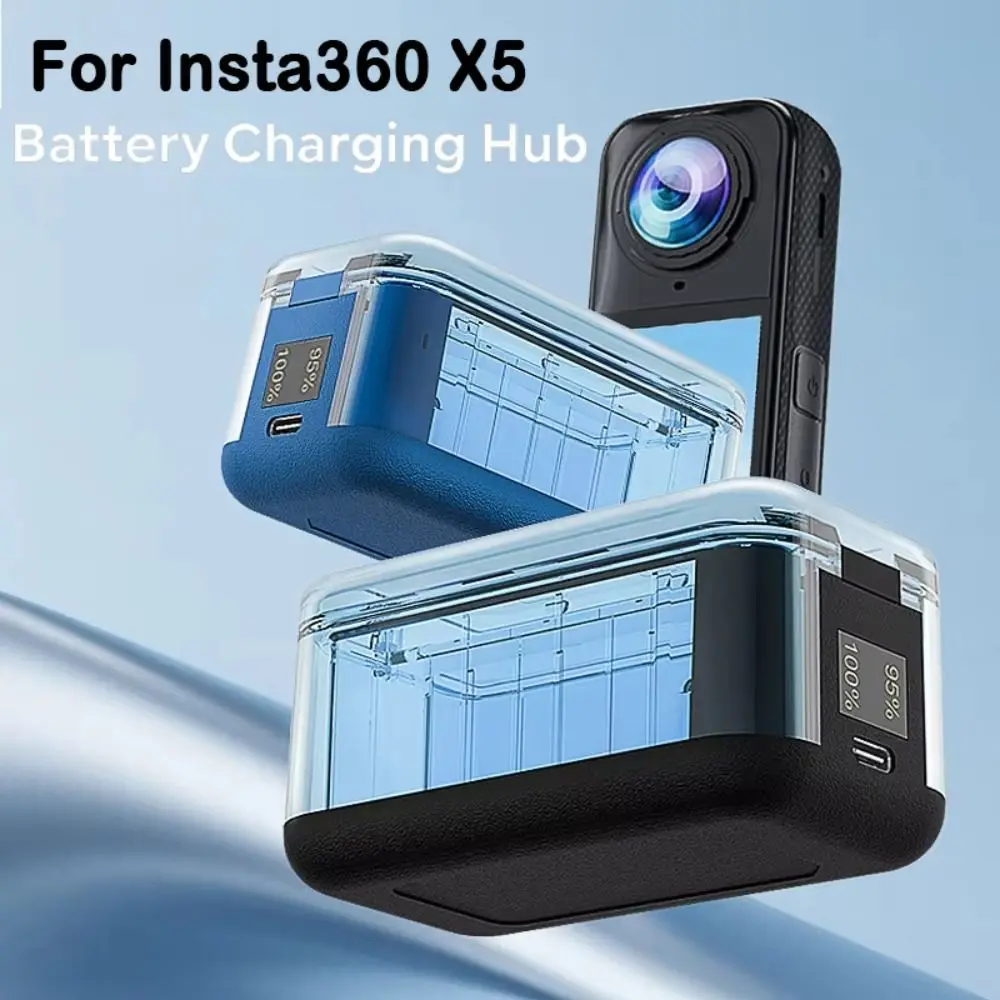 New Dual-slot Two Bay Battery Charger Case with SD Card Slots LED Display Charging Box Charging Butler Action Camera Accessories