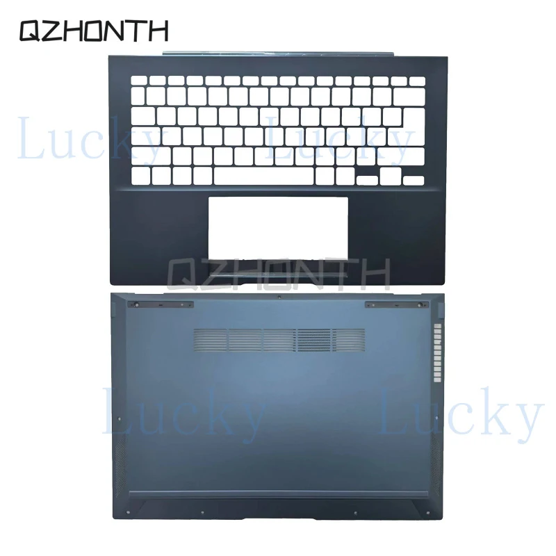 

f New For Asus Zenbook 14 UX3402 UX3402Z Palmrest Upper Case /Bottom Case Blue 14"